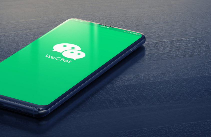 WeChat Logo on the phone